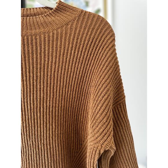 Abercrombie and Fitch Women's Wool Blend Oversized Crew Sweater Brown Size XS - Picture 2 of 10